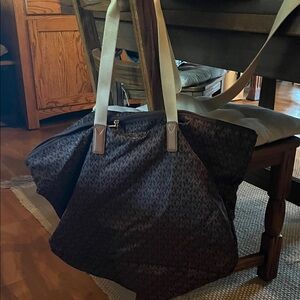 Michael Kors Dark Brown Patterned Tote